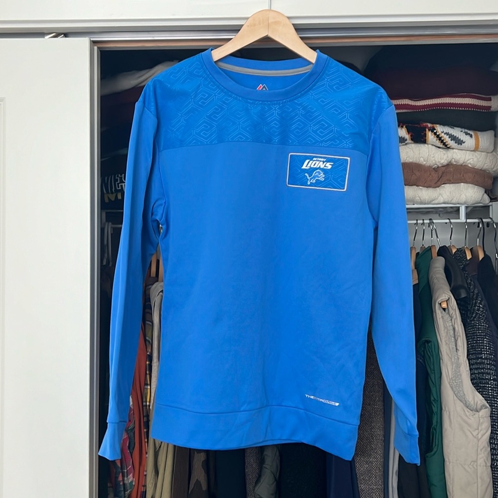 Majestic Therma Base Detroit Lions Crewneck Men’s Small